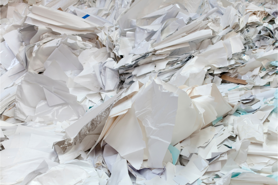 Déchet papier en vrac